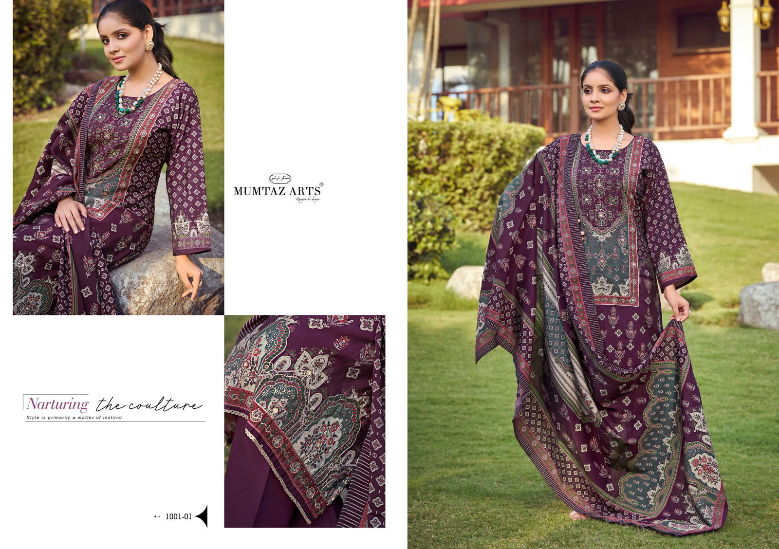 Seher Silk by Mumtaz Viscose Digital Printed Dress Material Exporters In India